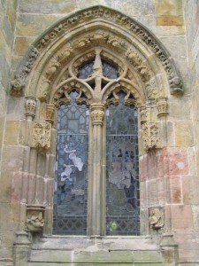 Goottilainen ikkuna Rosslynin kappelissa Goottilainen ikkuna Rosslynin kappelissa