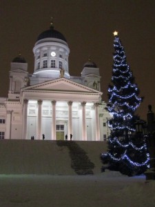 Joulukuusi Helsingin Senaatintorilla